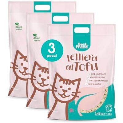 Best Friend Kattenbakvulling met tofu 5,5 l klonterend en plantaardig. Tot 30 dagen gebruik. Verwijdering in biologisch of toilet. Kattenzand tegen geur, klassiek, 3 stuks Best Friend Kattenbakvulling met tofu 5,5 l klonterend en plantaardig. Tot 30 dagen gebruik. Verwijdering in biologisch of toilet. Kattenzand tegen geur, klassiek, 3 stuks