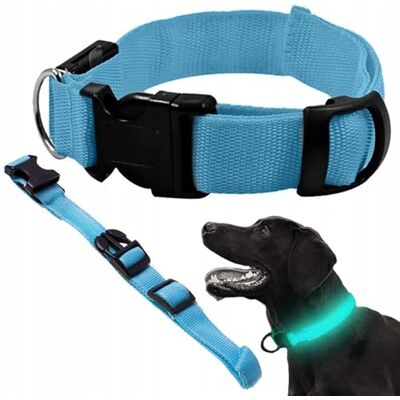 PARENCE Verstelbare LED hondenhalsband 36-59 cm 3 lichtmodi, nachtveiligheid, honden- en kattenhalsbandverlichting, zichtbaar vanaf 500 m, waterdicht, met CR2016-batterijen blauw PARENCE Verstelbare LED hondenhalsband 36-59 cm 3 lichtmodi, nachtveiligheid, honden- en kattenhalsbandverlichting, zichtbaar vanaf 500 m, waterdicht, met CR2016-batterijen blauw