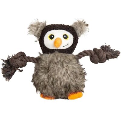 JACK AND VANILLA , Bruine pinguïn pluche speelgoed voor honden en katten, zacht en duurzaam, met geïntegreerde fluitje, licht en machinewasbaar, 22 cm, kleur bruin JACK AND VANILLA , Bruine pinguïn pluche speelgoed voor honden en katten, zacht en duurzaam, met geïntegreerde fluitje, licht en machinewasbaar, 22 cm, kleur bruin