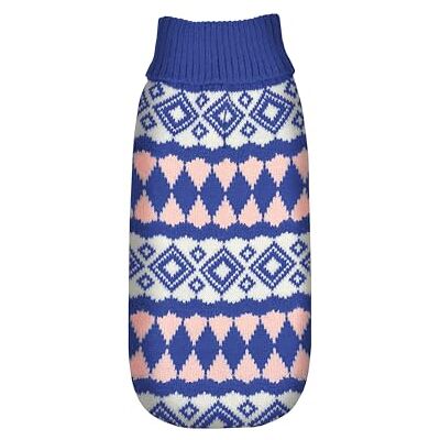 Record Hondentrui Cervinia blauw en roze, maat M, ruglengte 40 cm. Hondentrui gemaakt van warme en zachte garens voor optimaal comfort en een elegante stijl Record Hondentrui Cervinia blauw en roze, maat M, ruglengte 40 cm. Hondentrui gemaakt van warme en zachte garens voor optimaal comfort en een elegante stijl