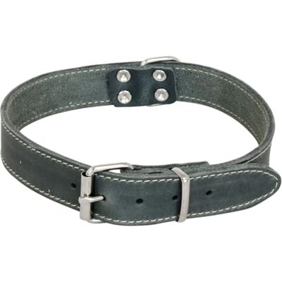 JACK AND VANILLA , Hondenhalsband, model vet leer, kleur grijs, afmetingen 18 mm x 45 cm JACK AND VANILLA , Hondenhalsband, model vet leer, kleur grijs, afmetingen 18 mm x 45 cm