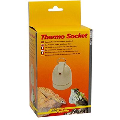 Lucky Reptile Thermo Socket Porseleinen fitting om op te hangen E27 lampfitting met netsnoer ophangsysteem met montageonderdelen geschikt voor lampen tot 150 W Terrarium accessoire Lucky Reptile Thermo Socket Porseleinen fitting om op te hangen E27 lampfitting met netsnoer ophangsysteem met montageonderdelen geschikt voor lampen tot 150 W Terrarium accessoire