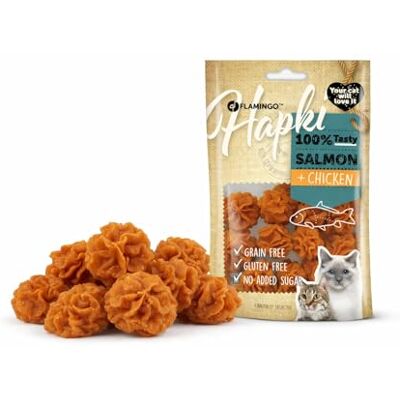 Flamingo HAPKI CAKEJES MET ZALM & KIP 50GR Flamingo HAPKI CAKEJES MET ZALM & KIP 50GR