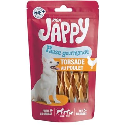 Riga Jappy kip gedraaide – hondenlekkernijen – rijk aan kip – rijk aan eiwitten – laag vetgehalte – zonder kleurstoffen of additieven – ideale beloningen – 100 g Riga Jappy kip gedraaide – hondenlekkernijen – rijk aan kip – rijk aan eiwitten – laag vetgehalte – zonder kleurstoffen of additieven – ideale beloningen – 100 g
