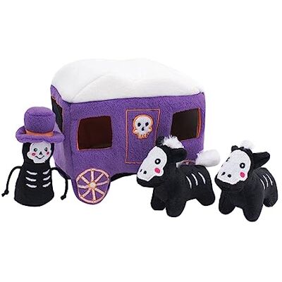 ZippyPaws Halloween Burrow Spookkoets, interactief hondenspeelgoed, vulbaar met lekkernijen, voor kleine en middelgrote honden, leuk speelgoed met Halloween-thema voor mentale stimulatie ZippyPaws Halloween Burrow Spookkoets, interactief hondenspeelgoed, vulbaar met lekkernijen, voor kleine en middelgrote honden, leuk speelgoed met Halloween-thema voor mentale stimulatie