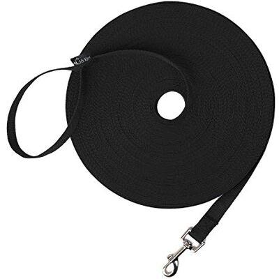 Hallo Kiss Dog/Puppy Obedience Recall Training Agility Lead Hondenriem van 4,5 m, 6 m, 9 m, 15 m en 30 m Ideaal voor spelen, kamperen of in de achtertuin, zwart Hallo Kiss Dog/Puppy Obedience Recall Training Agility Lead Hondenriem van 4,5 m, 6 m, 9 m, 15 m en 30 m Ideaal voor spelen, kamperen of in de achtertuin, zwart