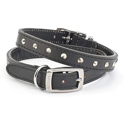 Ancol Leren Stud Collar Zwart 20-26cm Maat 1 Ancol Leren Stud Collar Zwart 20-26cm Maat 1