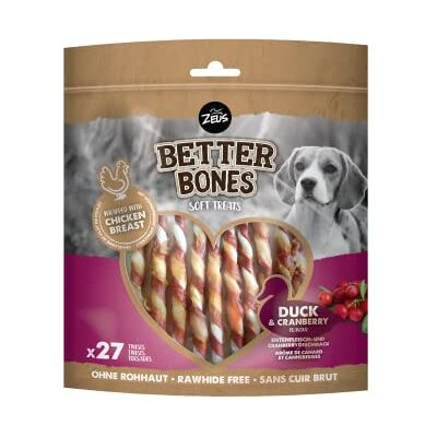 Zeus Better Bones Hondensnacks Eend en Cranberry - Traktaties Zeus Better Bones Hondensnacks Eend en Cranberry - Traktaties