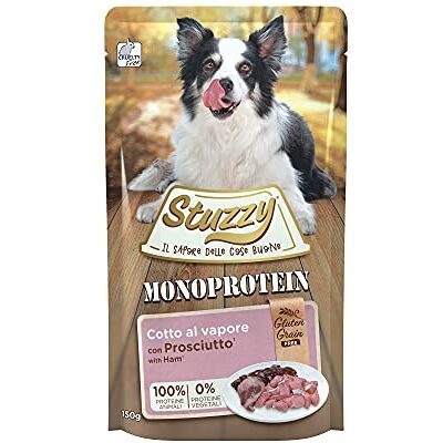 Stuzzy , Monoprotein Graan- & Glutenvrij, Natvoer Voor Volwassen Honden Met Ham In Paté Totaal 1,8Kg (12 Zakjes Van 150g) Stuzzy , Monoprotein Graan- & Glutenvrij, Natvoer Voor Volwassen Honden Met Ham In Paté Totaal 1,8Kg (12 Zakjes Van 150g)