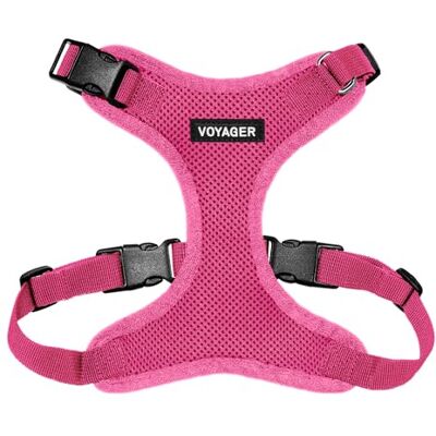 Best Pet Supplies Voyager Step-In Lock Huisdier Harnas All Weather Mesh, Verstelbaar Instapharnas voor katten en honden van Fuchsia (bijpassende trim), L (Borst: 19-30") Best Pet Supplies Voyager Step-In Lock Huisdier Harnas All Weather Mesh, Verstelbaar Instapharnas voor katten en honden van Fuchsia (bijpassende trim), L (Borst: 19-30")