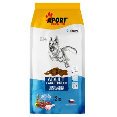 Aport Premium , Voor grote of zeer grote rassen, goede formule voor de gezondheid van gewrichten, met varken en gevogelte, voor volwassenen, 12 kg Aport Premium , Voor grote of zeer grote rassen, goede formule voor de gezondheid van gewrichten, met varken en gevogelte, voor volwassenen, 12 kg