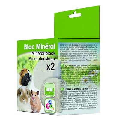 Riga Knaagdieren blokken Calcium, zout en mineralen bevordert de slijtage van de tanden voor konijnen, cavia's en hamsters bestaande uit minerale stoffen x2 Riga Knaagdieren blokken Calcium, zout en mineralen bevordert de slijtage van de tanden voor konijnen, cavia's en hamsters bestaande uit minerale stoffen x2