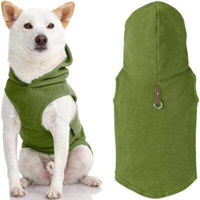 GOOBY Every Day Fleece Koud Weer Hondenvest met Hoodie voor Kleine Honden, X-Small, Groen GOOBY Every Day Fleece Koud Weer Hondenvest met Hoodie voor Kleine Honden, X-Small, Groen