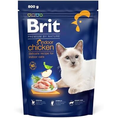 Brit Premium by Nature Indoor droogvoer voor huiskatten, smaak kip, voorkomt haarballen, 800 g Brit Premium by Nature Indoor droogvoer voor huiskatten, smaak kip, voorkomt haarballen, 800 g