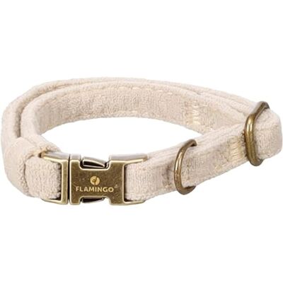 Flamingo Hond Halsband Janka Beige XS 20-35cm 10mm Flamingo Hond Halsband Janka Beige XS 20-35cm 10mm