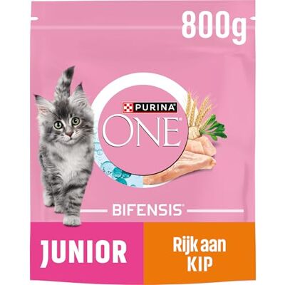 PURINA ONE Junior Kip/Volkoren Granen Katten droogvoer (4 x 800g) PURINA ONE Junior Kip/Volkoren Granen Katten droogvoer (4 x 800g)