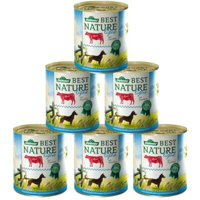 Dehner Best Nature hondenvoer, licht rund- en courgettes, 6 x 800 g (4,8 kg) Dehner Best Nature hondenvoer, licht rund- en courgettes, 6 x 800 g (4,8 kg)