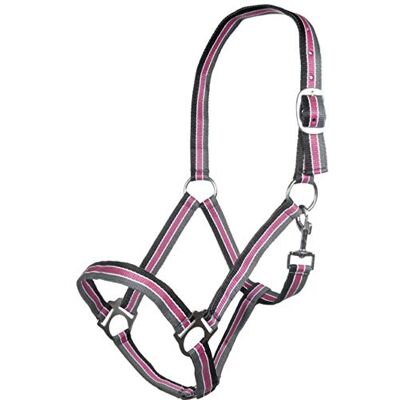HKM Halster-Genf Schwarz/Pink/Grau Warmbloed HKM Halster-Genf Schwarz/Pink/Grau Warmbloed