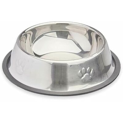 Mascow Hondenvoederbak Grijs Zilver Rubber Metaal - Voederbak Mascow Hondenvoederbak Grijs Zilver Rubber Metaal - Voederbak