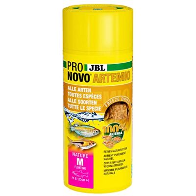 JBL PRONOVO ARTEMIO, artemia-lekkernijen voor alle siervissen van 8-20 cm, maat M, 250 ml JBL PRONOVO ARTEMIO, artemia-lekkernijen voor alle siervissen van 8-20 cm, maat M, 250 ml
