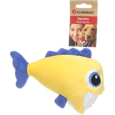 Flamingo Gebla gele vis speelgoed voor honden, 11 x 22 x 13 cm, duurzaam, grappig en stimulerend voor mentale en fysieke activiteit Flamingo Gebla gele vis speelgoed voor honden, 11 x 22 x 13 cm, duurzaam, grappig en stimulerend voor mentale en fysieke activiteit
