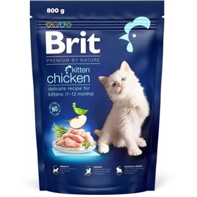 Brit Premium by Nature Droogvoer voor kittens en zogende en drachtige katten, smaak kip, 800 g Brit Premium by Nature Droogvoer voor kittens en zogende en drachtige katten, smaak kip, 800 g