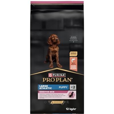 Pro Plan Purina atletische morphotype puppy gevoelige huid droogvoer voor de gevoelige huid formule zonder tarwe bevordert een gezonde en glanzende vacht rijk aan zalm zak 12 kg Pro Plan Purina atletische morphotype puppy gevoelige huid droogvoer voor de gevoelige huid formule zonder tarwe bevordert een gezonde en glanzende vacht rijk aan zalm zak 12 kg