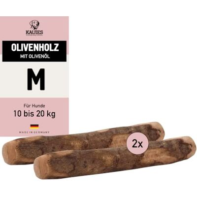 Kauies Olijfhouten kauwstaaf voor honden met olijfolie 100% natuurlijk, veganistisch en calorievrij lang hondenspeelgoed van hout getest op schadelijke stoffen, Made in Germany, maat M tot 20 kg Kauies Olijfhouten kauwstaaf voor honden met olijfolie 100% natuurlijk, veganistisch en calorievrij lang hondenspeelgoed van hout getest op schadelijke stoffen, Made in Germany, maat M tot 20 kg