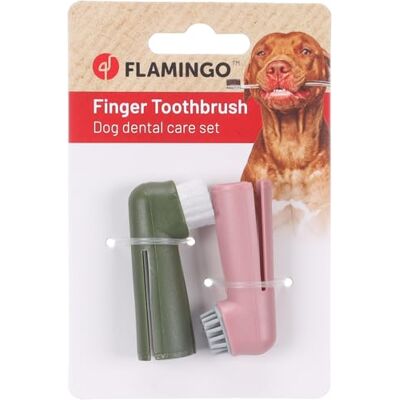 Flamingo Tandenborstel, roze/groen, 1,7 x 2,5 x 6 cm, helpt tegen tandsteen en kleuring, de andere borstel dient voor het masseren van het tandvlees Flamingo Tandenborstel, roze/groen, 1,7 x 2,5 x 6 cm, helpt tegen tandsteen en kleuring, de andere borstel dient voor het masseren van het tandvlees