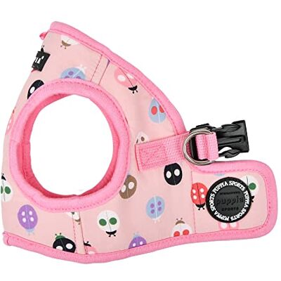 Puppia Lady Beetle Step-in Vest Dog Harness No Choke No Pull Walking Training for Small and Medium Dog Pink S Puppia Lady Beetle Step-in Vest Dog Harness No Choke No Pull Walking Training for Small and Medium Dog Pink S