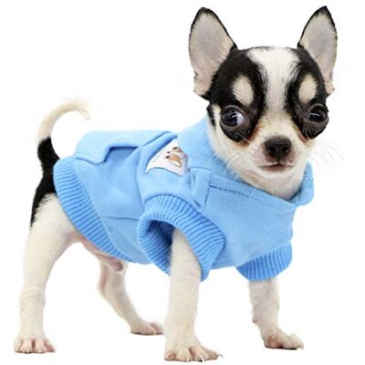 LOPHIPETS Hond Katoen Hoodies Sweatshirts Voor Kleine Honden Chihuahua Puppy Kleding Koud Weer Jas-Cambridge Blauw/XS LOPHIPETS Hond Katoen Hoodies Sweatshirts Voor Kleine Honden Chihuahua Puppy Kleding Koud Weer Jas-Cambridge Blauw/XS