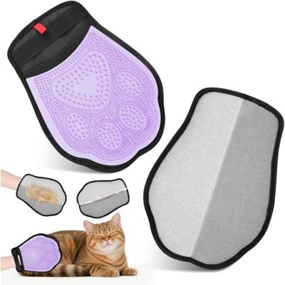 Zivacate Haarverwijderhandschoen voor Dieren Herbruikbare Dieren Haarverwijderaar, Elektrostatische Dubbelzijdige Handschoen voor Honden en Katten, Ideaal voor Meubels, Kleding, Sofas Zivacate Haarverwijderhandschoen voor Dieren Herbruikbare Dieren Haarverwijderaar, Elektrostatische Dubbelzijdige Handschoen voor Honden en Katten, Ideaal voor Meubels, Kleding, Sofas
