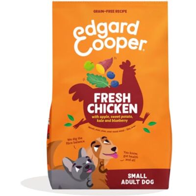 Edgard & Cooper Crochette voor volwassen honden, graanvrij voor kleine honden (3 kg), verse kip, met natuurlijke ingrediënten: appel, zoete aardappel, groenkool en bosbessen, zonder vleesmeel Edgard & Cooper Crochette voor volwassen honden, graanvrij voor kleine honden (3 kg), verse kip, met natuurlijke ingrediënten: appel, zoete aardappel, groenkool en bosbessen, zonder vleesmeel