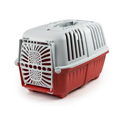 lionto hondentransportbox van stevig gerecycled kunststof, 48x31,5x33 cm, transportbox met handig sluitsysteem & handvat, ook geschikt voor katten & kleine huisdieren, tot 15kg, rood lionto hondentransportbox van stevig gerecycled kunststof, 48x31,5x33 cm, transportbox met handig sluitsysteem & handvat, ook geschikt voor katten & kleine huisdieren, tot 15kg, rood