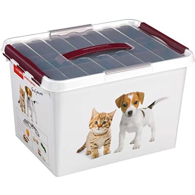 SUNWARE perfectly organised Sunware Q-line Huisdieren Opbergbox met Inzet 22L – 40x30x26cm – Wit Bordeaux – Opbergbox Huisdier SUNWARE perfectly organised Sunware Q-line Huisdieren Opbergbox met Inzet 22L – 40x30x26cm – Wit Bordeaux – Opbergbox Huisdier