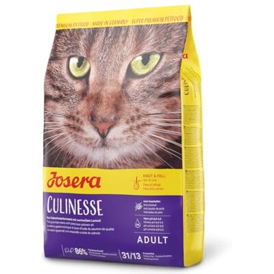 Josera Culinesse Kattenvoer met zalmolie (1 x 2 kg), super premium kattenvoer voor volwassen binnen en buiten, 1 stuk Josera Culinesse Kattenvoer met zalmolie (1 x 2 kg), super premium kattenvoer voor volwassen binnen en buiten, 1 stuk