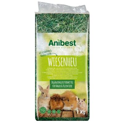 Anibest Wiesenheu, 100% natuurlijk voer voor konijnen, hamsters, cavia's en andere knaagdieren en kleine dieren, Made in Germany, 1 kg Anibest Wiesenheu, 100% natuurlijk voer voor konijnen, hamsters, cavia's en andere knaagdieren en kleine dieren, Made in Germany, 1 kg
