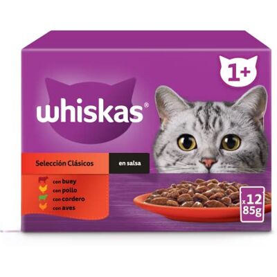 Whiskas Natvoer voor katten selectie klassieker, 12 x 85 g Whiskas Natvoer voor katten selectie klassieker, 12 x 85 g