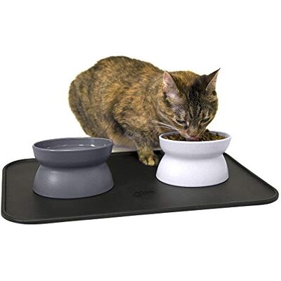 Kitty City Verhoogde voerbak voor katten, stressvrije voerbak en waterdispenser Kitty City Verhoogde voerbak voor katten, stressvrije voerbak en waterdispenser