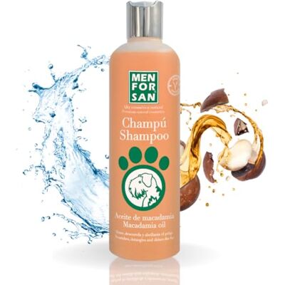 MENFORSAN Shampoo voor Honden met Macadamia Olie, Voedt en Glimt de Vacht, Sterk Ontwarrende, Anti-kroes en Regenererende Eigenschappen, Citrus, 300 ml MENFORSAN Shampoo voor Honden met Macadamia Olie, Voedt en Glimt de Vacht, Sterk Ontwarrende, Anti-kroes en Regenererende Eigenschappen, Citrus, 300 ml