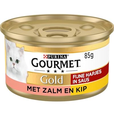 Gourmet Gold Zalm & Kip Katten natvoer (24 x 85g) Gourmet Gold Zalm & Kip Katten natvoer (24 x 85g)