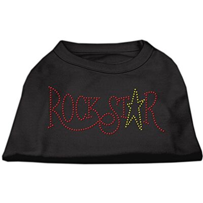 Mirage Pet Products Mirage Rock Star Rhinestone Pet Shirt, groot, zwart Mirage Pet Products Mirage Rock Star Rhinestone Pet Shirt, groot, zwart