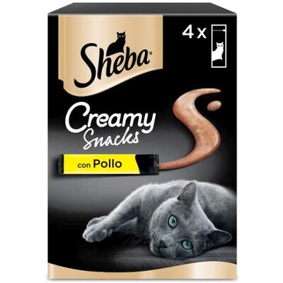 Sheba Creamy Snacks Kip Romige Traktatie Voor Katten 11 Verpakkingen Met Elk 4 Stuks (44 Totaal) Sheba Creamy Snacks Kip Romige Traktatie Voor Katten 11 Verpakkingen Met Elk 4 Stuks (44 Totaal)