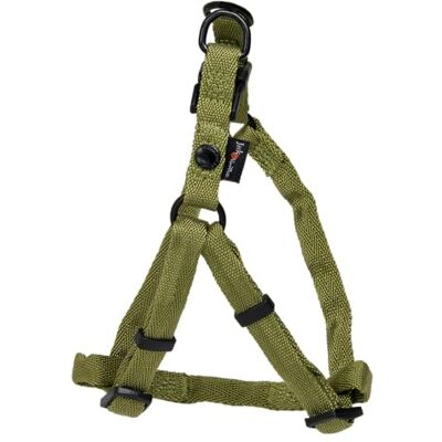JACK AND VANILLA , Ergonomisch nylon hondenharnas, verstelbaar, licht en duurzaam, met reflecterende strepen voor veiligheid, kleur: groen, maat S 15 mm x 38-59 cm, model comfort JACK AND VANILLA , Ergonomisch nylon hondenharnas, verstelbaar, licht en duurzaam, met reflecterende strepen voor veiligheid, kleur: groen, maat S 15 mm x 38-59 cm, model comfort