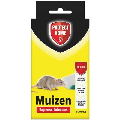 PROTECT HOME Express Lokdoos Muizen 1 Stuk Muis Bestrijdingsmiddel Effectief Binnen 24 Uur Goed voor 50 Muizen Muizenval Huismuizen Bestrijden PROTECT HOME Express Lokdoos Muizen 1 Stuk Muis Bestrijdingsmiddel Effectief Binnen 24 Uur Goed voor 50 Muizen Muizenval Huismuizen Bestrijden