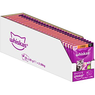 Whiskas - Junior Kip in Saus - 28x85 g - Kattenvoer Whiskas - Junior Kip in Saus - 28x85 g - Kattenvoer