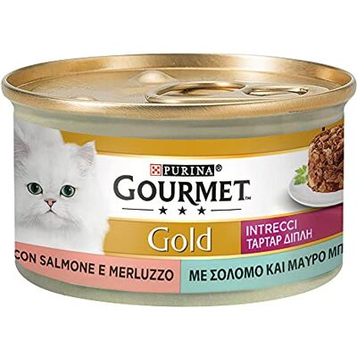 Gourmet Gold Kattenvoeding Zalm & Kabeljauw 85g - Kattenvoer Gourmet Gold Kattenvoeding Zalm & Kabeljauw 85g - Kattenvoer