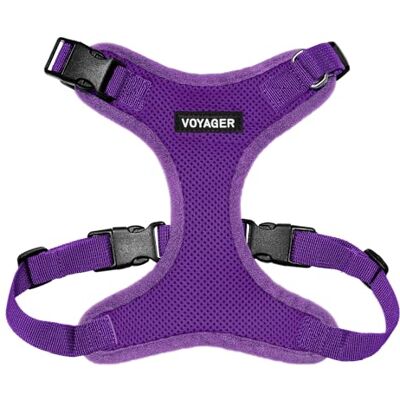 Best Pet Supplies Voyager Step-in Lock Huisdierharnas gaas voor alle weersomstandigheden, verstelbaar instaptuig voor katten en honden, paars (bijpassende trim), L (Borst: 48,3-76,2 cm) Best Pet Supplies Voyager Step-in Lock Huisdierharnas gaas voor alle weersomstandigheden, verstelbaar instaptuig voor katten en honden, paars (bijpassende trim), L (Borst: 48,3-76,2 cm)