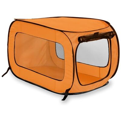 Beatrice Home Fashions Draagbare, opvouwbare pop-up kennel reiskatten- en hondenkrat, 82,5 cm L x 49,5 cm B x 49,5 cm H, oranje Beatrice Home Fashions Draagbare, opvouwbare pop-up kennel reiskatten- en hondenkrat, 82,5 cm L x 49,5 cm B x 49,5 cm H, oranje
