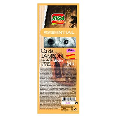 Riga Essential, mini-hambotten – lekkernij voor kleine honden, rijk aan varkensham en eiwitten – natuurlijke grondstof, onbewerkt – 3 mini-botten Riga Essential, mini-hambotten – lekkernij voor kleine honden, rijk aan varkensham en eiwitten – natuurlijke grondstof, onbewerkt – 3 mini-botten